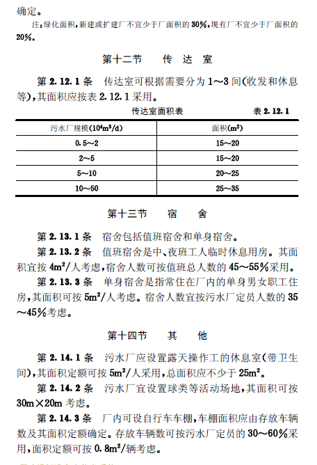 城鎮污水處理廠附屬建筑和附屬設備設計標準